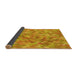 Thickness of Patterned Neon Orange Rug, pat881yw