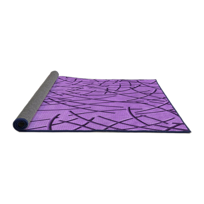 Thickness of Patterned Purple Rug, pat882pur