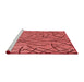 Sideview of Machine Washable Transitional Red Rug, wshpat882rd