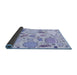 Thickness of Patterned Blue Rug, pat883blu