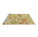 Sideview of Machine Washable Transitional Cinnamon Brown Rug, wshpat883brn