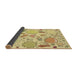 Thickness of Patterned Cinnamon Brown Rug, pat883brn