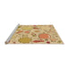 Sideview of Machine Washable Transitional Orange Rug, wshpat883org