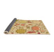 Thickness of Patterned Orange Rug, pat883org