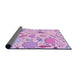 Thickness of Patterned Orchid Purple Rug, pat883pur