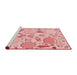 Sideview of Machine Washable Transitional Pink Rug, wshpat883rd