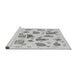 Sideview of Machine Washable Transitional Platinum Gray Rug, wshpat884gry