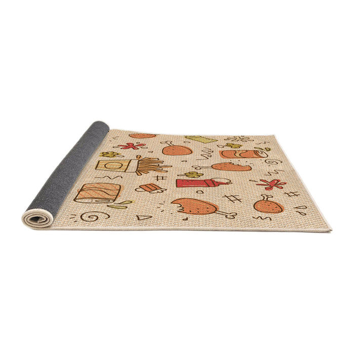 Thickness of Patterned Navajo White Gold Rug, pat884org