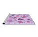 Sideview of Machine Washable Transitional Purple Rug, wshpat884pur