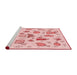 Sideview of Machine Washable Transitional Light Rose Pink Rug, wshpat884rd