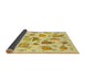 Thickness of Patterned Orange Gold Rug, pat884yw