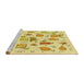 Sideview of Machine Washable Transitional Orange Gold Rug, wshpat884yw