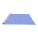 Sideview of Machine Washable Transitional Sky Blue Rug, wshpat885blu