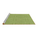 Sideview of Machine Washable Transitional Green Rug, wshpat885brn