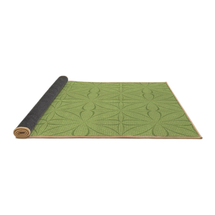 Thickness of Patterned Green Rug, pat885brn