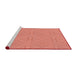 Sideview of Machine Washable Transitional Bright Orange Rug, wshpat885rd