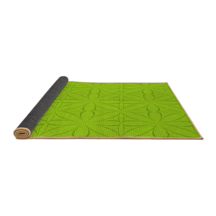 Thickness of Patterned Green Rug, pat885yw
