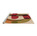 Sideview of Machine Washable Transitional Tomato Red Rug, wshpat886org