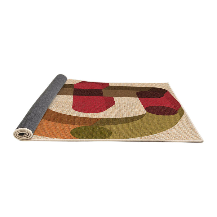 Thickness of Patterned Tomato Red Rug, pat886org