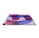 Sideview of Machine Washable Transitional Dark Orchid Purple Rug, wshpat886pur