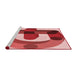 Sideview of Machine Washable Transitional Red Rug, wshpat886rd