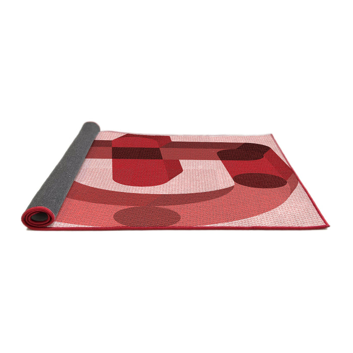 Thickness of Patterned Red Rug, pat886rd