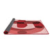 Thickness of Patterned Red Rug, pat886rd