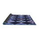 Thickness of Patterned Blue Rug, pat887blu