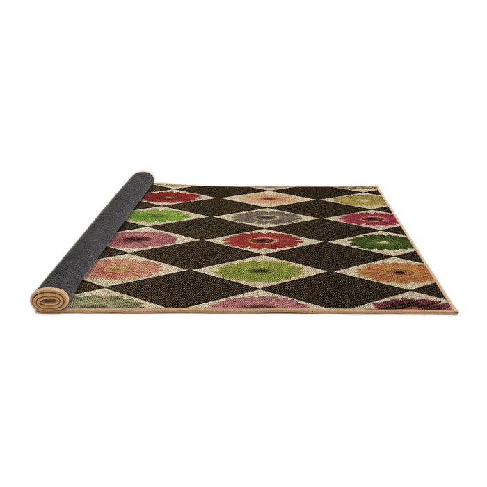 Thickness of Patterned Peru Brown Rug, pat887brn