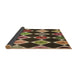 Thickness of Patterned Peru Brown Rug, pat887brn