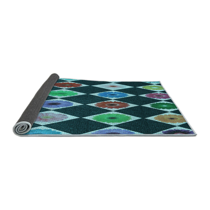 Thickness of Patterned Deep-Sea Blue Rug, pat887lblu