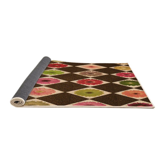 Thickness of Patterned Peru Brown Rug, pat887org