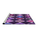 Sideview of Machine Washable Transitional Purple Rug, wshpat887pur