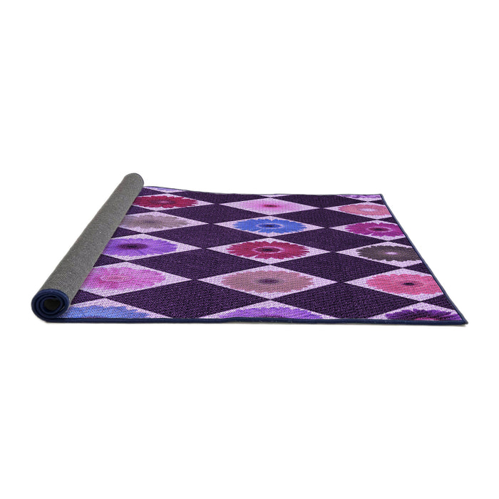 Thickness of Patterned Purple Rug, pat887pur