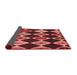 Thickness of Patterned Cranberry Red Rug, pat887rd