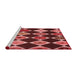 Sideview of Machine Washable Transitional Cranberry Red Rug, wshpat887rd