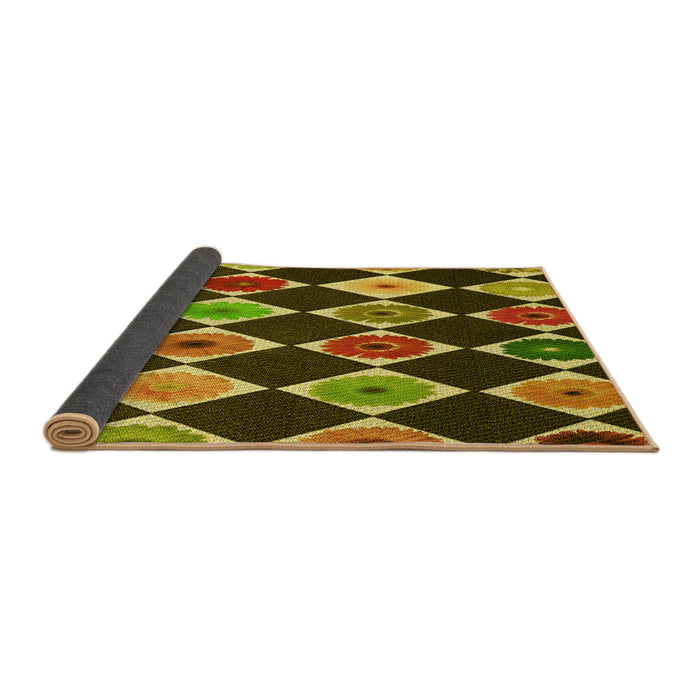 Thickness of Patterned Red Rug, pat887yw