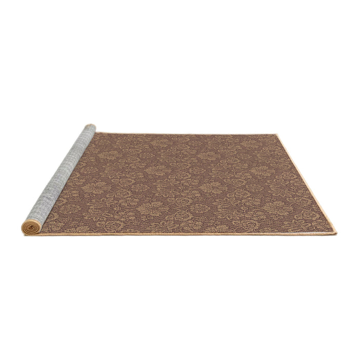 Sideview of Machine Washable Transitional Peru Brown Rug, wshpat889brn