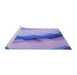 Sideview of Machine Washable Transitional Bright Lilac Purple Rug, wshpat89blu