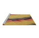 Sideview of Machine Washable Transitional Orange Rug, wshpat89brn