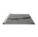 Sideview of Machine Washable Transitional Ash Gray Rug, wshpat89gry