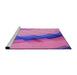 Sideview of Machine Washable Transitional Violet Purple Rug, wshpat89pur