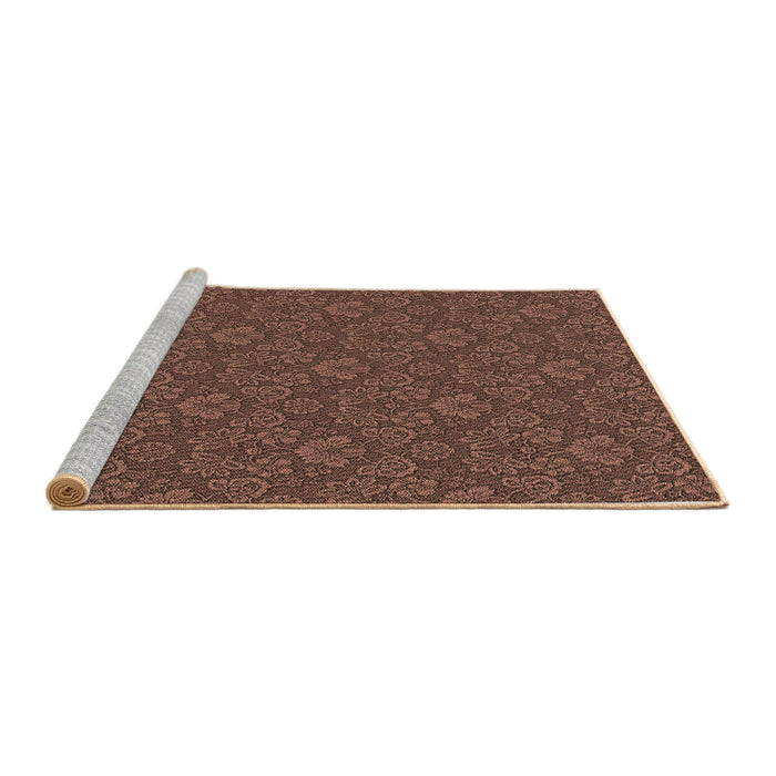 Sideview of Machine Washable Transitional Rust Pink Rug, wshpat890brn