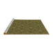 Sideview of Machine Washable Transitional Chocolate Brown Rug, wshpat891brn