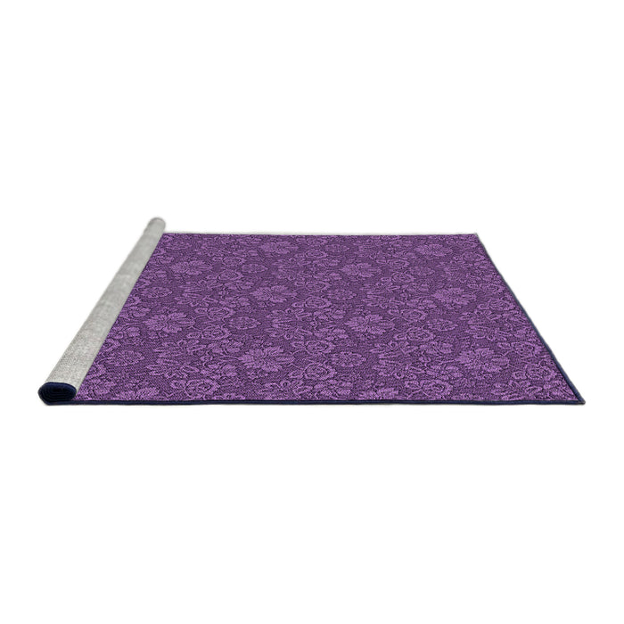 Sideview of Machine Washable Transitional Purple Rug, wshpat891pur