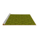 Sideview of Machine Washable Transitional Pistachio Green Rug, wshpat891yw