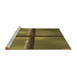 Sideview of Machine Washable Transitional Dark Golden Brown Rug, wshpat892brn