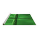 Sideview of Machine Washable Transitional Green Rug, wshpat892grn