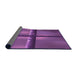Thickness of Patterned Dark Magenta Purple Rug, pat892pur