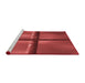 Sideview of Machine Washable Transitional Red Rug, wshpat892rd